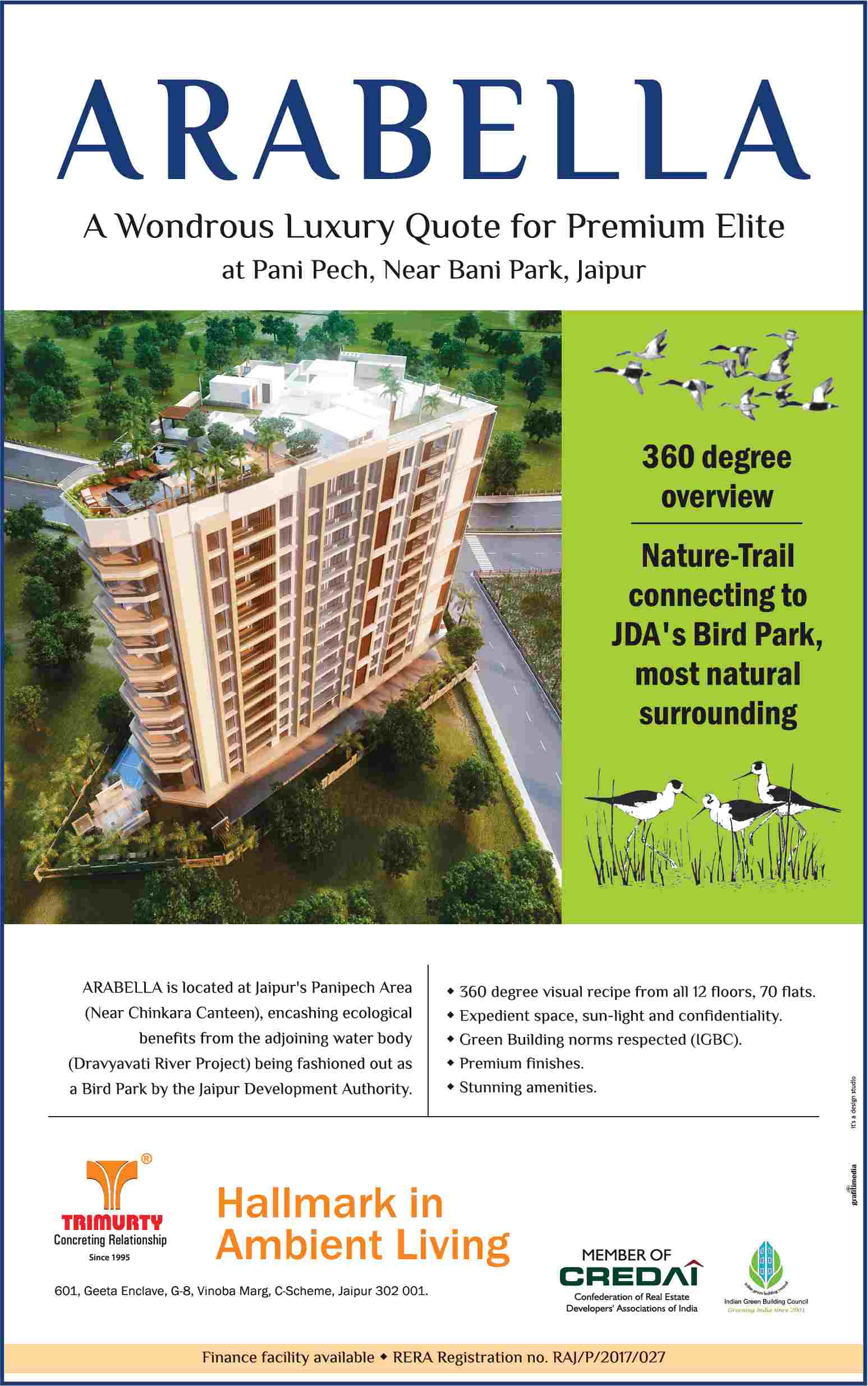 Trimurty Arabella - A wondrous luxury quote for premium elite in Jaipur Update